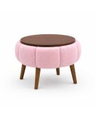 Mesa auxiliar rosa Papatya - 45x44 cm