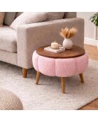 Mesa auxiliar rosa Papatya - 45x44 cm