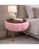 Mesa auxiliar rosa Papatya - 45x44 cm