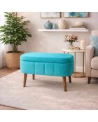 Pouffe Mini Oslo turquoise - 60x46x35 cm
