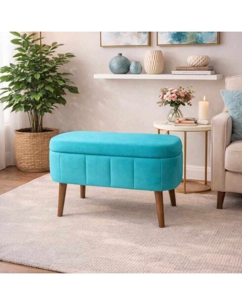 Pouffe Mini Oslo turquoise - 60x46x35 cm
