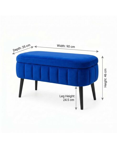 Pouffe Oslo Babyface sax blue - 90x46x35 cm