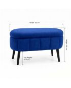 Pouffe Mini Oslo sax blue - 60x46x35 cm