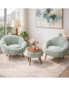 Lida Wellsoft Set aus Ohrensessel und Couchtisch, 3-teilig, grün