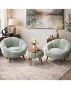 Lida Wellsoft Set aus Ohrensessel und Couchtisch, 3-teilig, grün