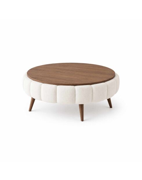 Tavolino Yuvarlak bianco - 100x44 cm