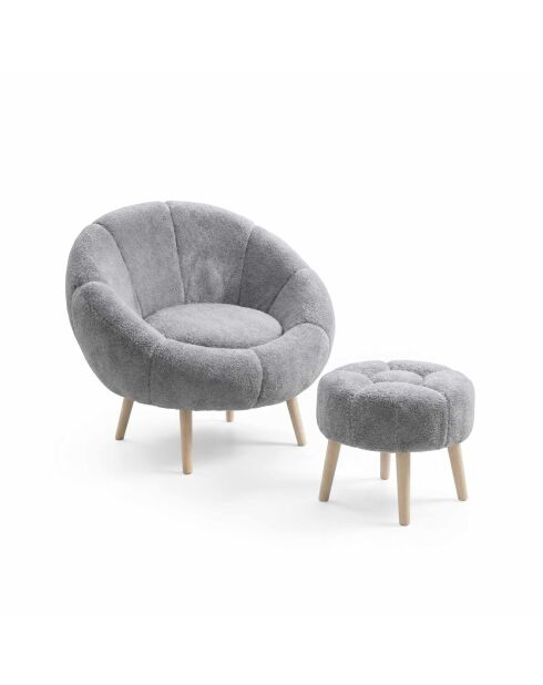Set aus Ohrensessel und Sitzsack von Lida, 75 x 100 x 42 cm/45 x 45 cm