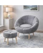 Set aus Ohrensessel und Sitzsack von Lida, 75 x 100 x 42 cm/45 x 45 cm