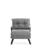 Canapé-lit 1 place Sando Single gris clair - 60x175 cm