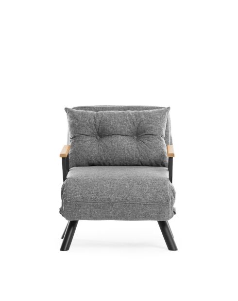 Canapé-lit 1 place Sando Single gris clair - 60x175 cm