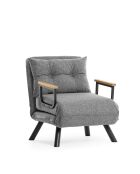 Canapé-lit 1 place Sando Single gris clair - 60x175 cm