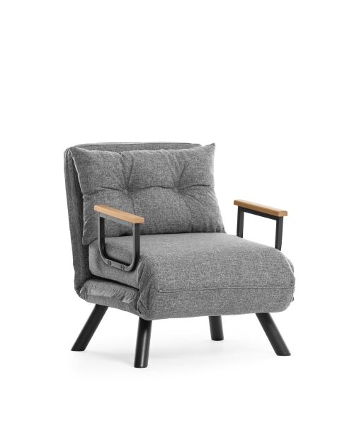 Canapé-lit 1 place Sando Single gris clair - 60x175 cm