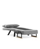 Canapé-lit 1 place Sando Single gris clair - 60x175 cm