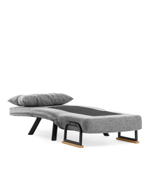 Canapé-lit 1 place Sando Single gris clair - 60x175 cm
