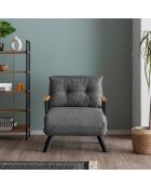 Canapé-lit 1 place Sando Single gris clair - 60x175 cm