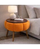 Papatya orangefarbener Beistelltisch - 45x44 cm