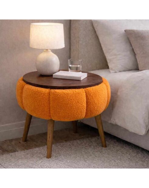 Papatya orangefarbener Beistelltisch - 45x44 cm