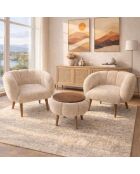 Lotus Wellsoft beige set van schommelstoel en salontafel - 3 stuks