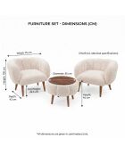 Lotus Wellsoft beige set van schommelstoel en salontafel - 3 stuks