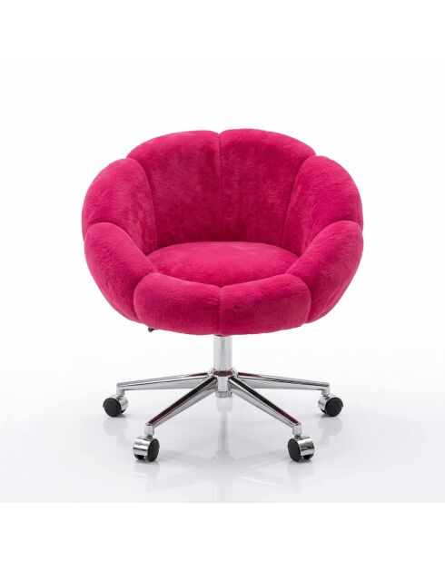 Silla plegable Papatya de metal fucsia - 72x86x62 cm