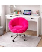 Silla plegable Papatya de metal fucsia - 72x86x62 cm