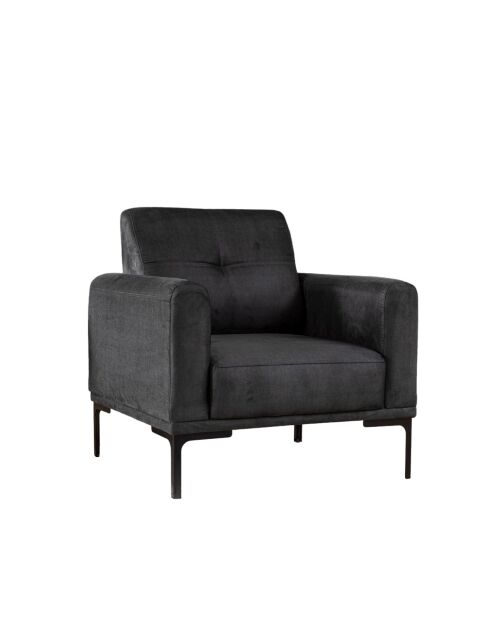 Fauteuil à oreilles Mustang anthracite - 88x86x88 cm