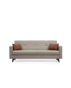 Canapé-lit 3 places Polya beige - 205x86x75 cm