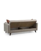 Canapé-lit 3 places Polya beige - 205x86x75 cm
