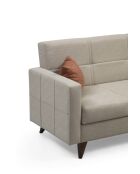 Canapé-lit 3 places Polya beige - 205x86x75 cm