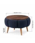 Table d'appoint Papatya anthracite - 45x44 cm
