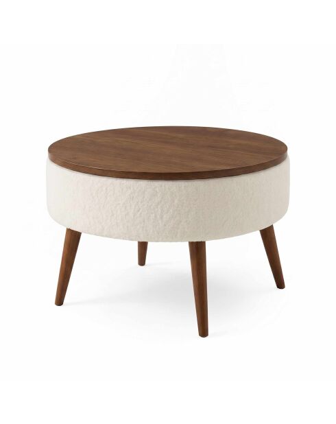 Noya Runder weißer Couchtisch - 60x43 cm