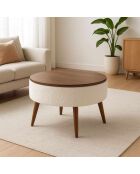 Noya Runder weißer Couchtisch - 60x43 cm