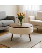 Noya Runder weißer Couchtisch - 60x43 cm