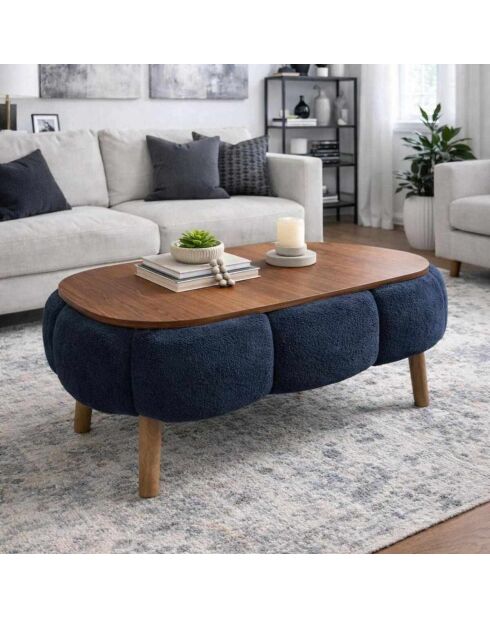 Table basse Papatya anthracite - 98x45x68 cm