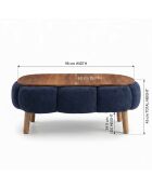 Table basse Papatya anthracite - 98x45x68 cm