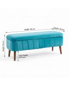 Pouffe Oslo Babyface turquoise - 90x46x35 cm