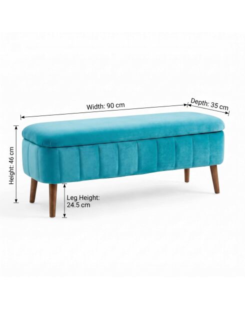 Pouffe Oslo Babyface turquoise - 90x46x35 cm