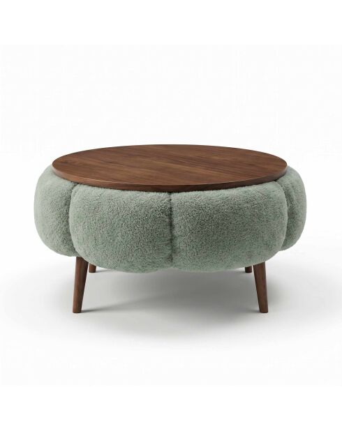 Papatya 60 salontafel groen/walnoot - 60x44 cm