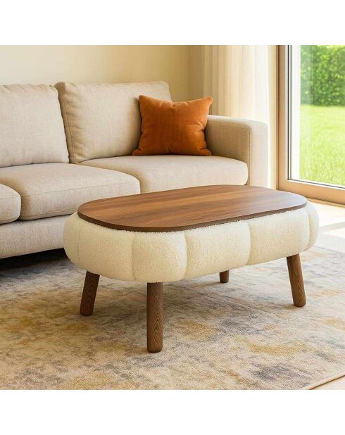 Tavolino Papatya bianco - 98x45x68 cm