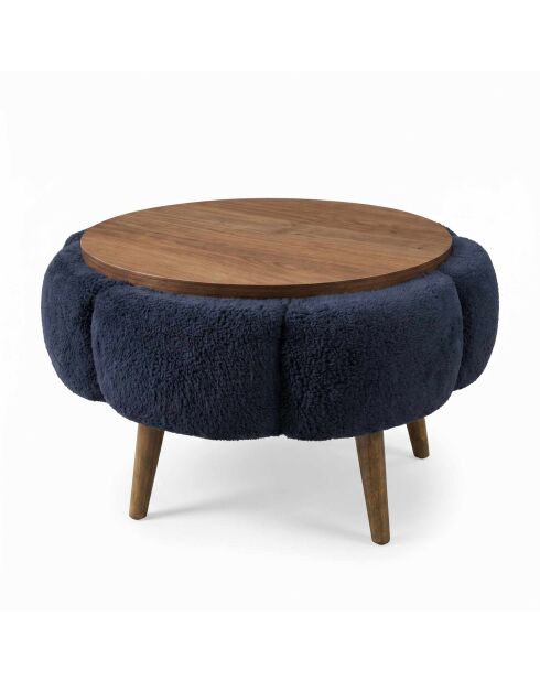 Tavolino Papatya 60 antracite/noce - 60x44 cm