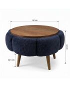 Tavolino Papatya 60 antracite/noce - 60x44 cm
