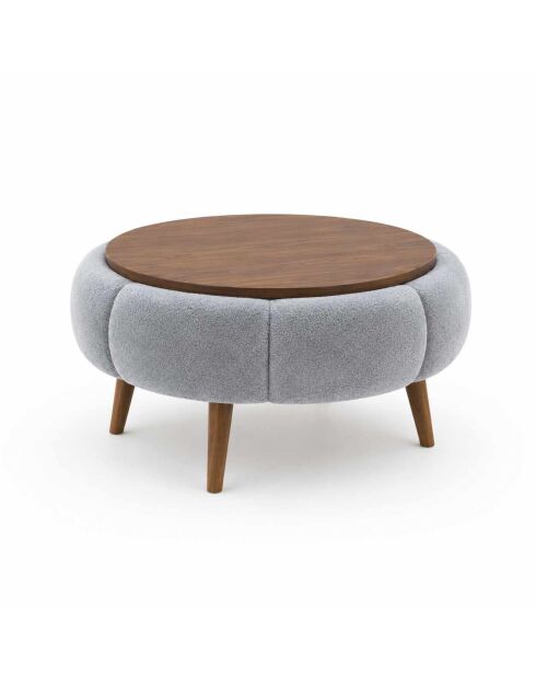 Papatya 60 salontafel grijs/walnoot - 60x44 cm
