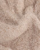 Accappatoio caldo a manica lunga con cerniera, motivo orsacchiotto beige