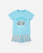 Pyjama à manches courtes Snoopy Van bleu