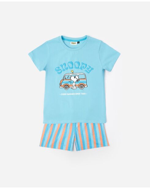 Pyjama à manches courtes Snoopy Van bleu