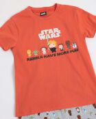 Pyjama à manches courtes Star wars Pixel Wars orange