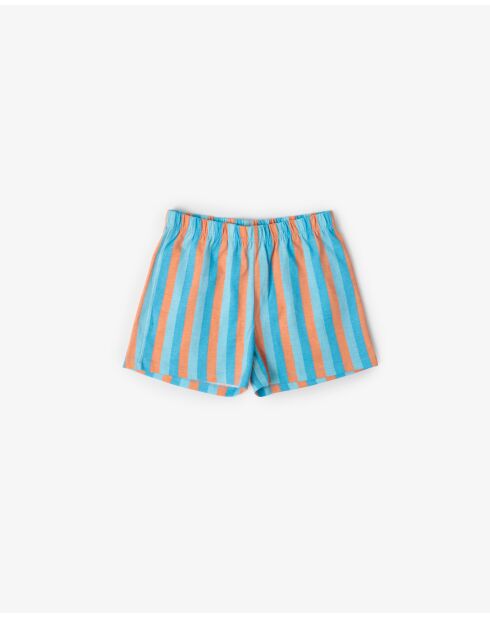 Snoopy Van blauwe pyjama met korte mouwen