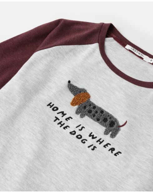 Pyjama à manches longues Dog Home marron