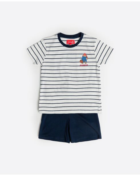 CLASSIC marineblauwe pyjama met korte mouwen