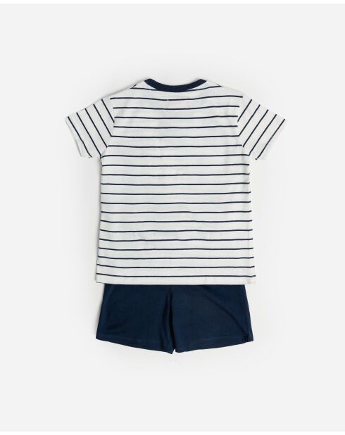 CLASSIC marineblauwe pyjama met korte mouwen
